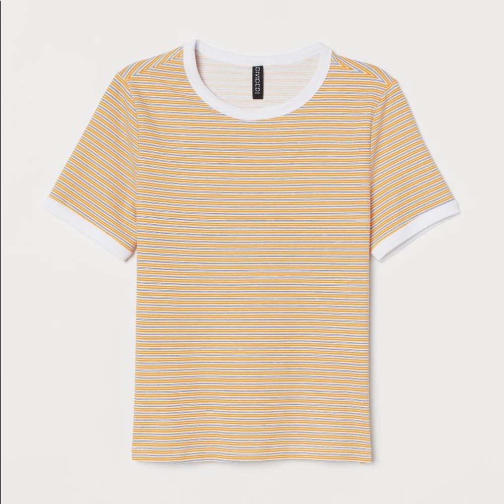 New H&M Striped Jersey Top
